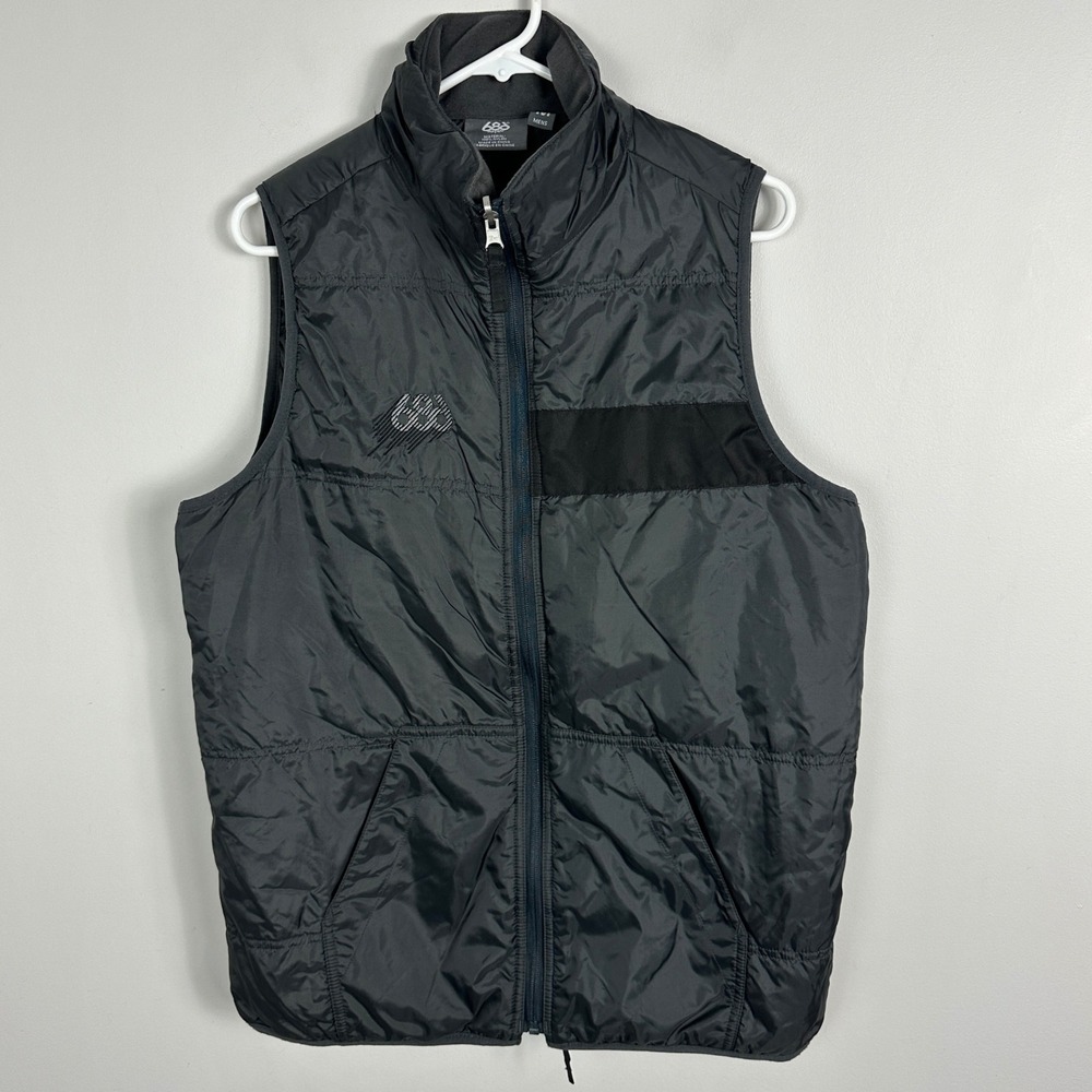 686 Mens Vest Grey Black Size Medium‎ Pockets Full Zipper Lightweight Outdoors